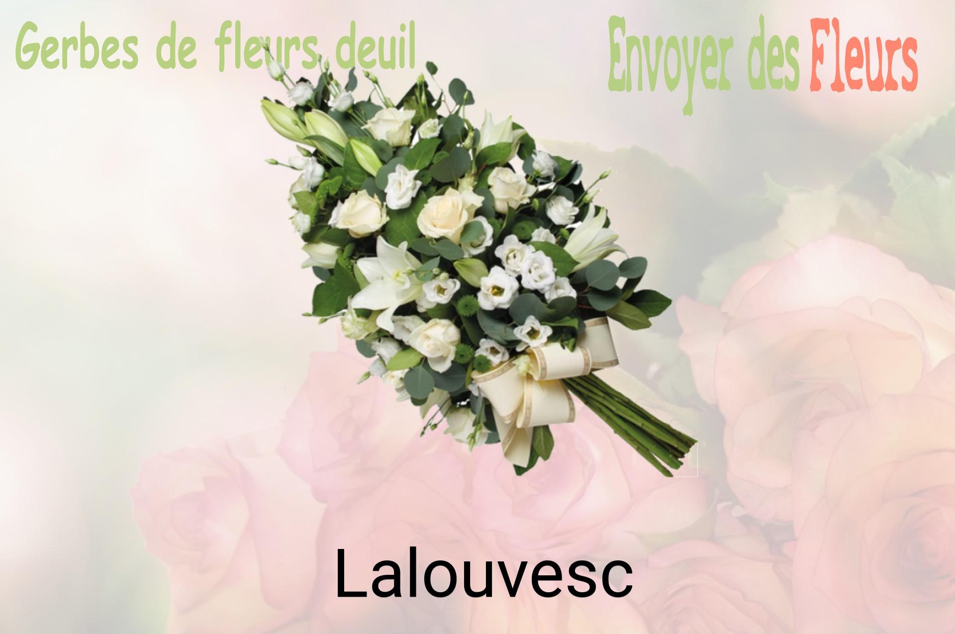 Gerbe de fleurs de deuil livrée à Lalouvesc